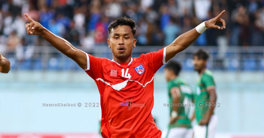 Anjan’s hattrick guides Nepal toward victory