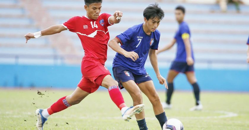 10-men Nepal faces a narrow margin defeat over Chinese Taipei