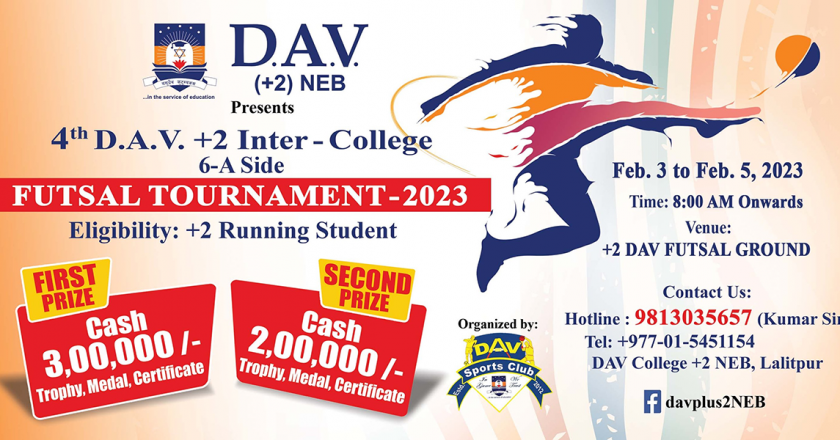 Fourth DAV +2 Inter-College futsal tournament on February