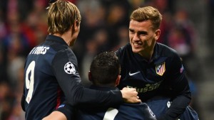 Greizmann celebrating against Bayern