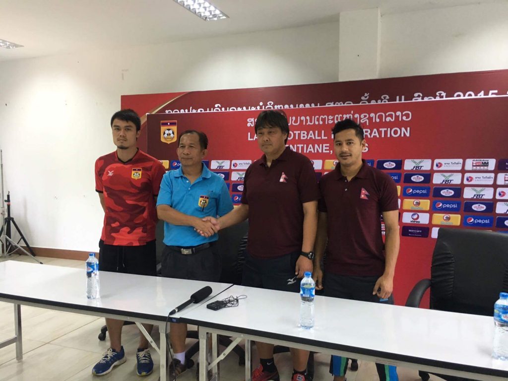 दुइ टोलीका कप्तान एवं प्रशिक्षक आज भएको पत्रकार सम्मेलनमा