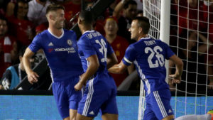 Cahill celebrating