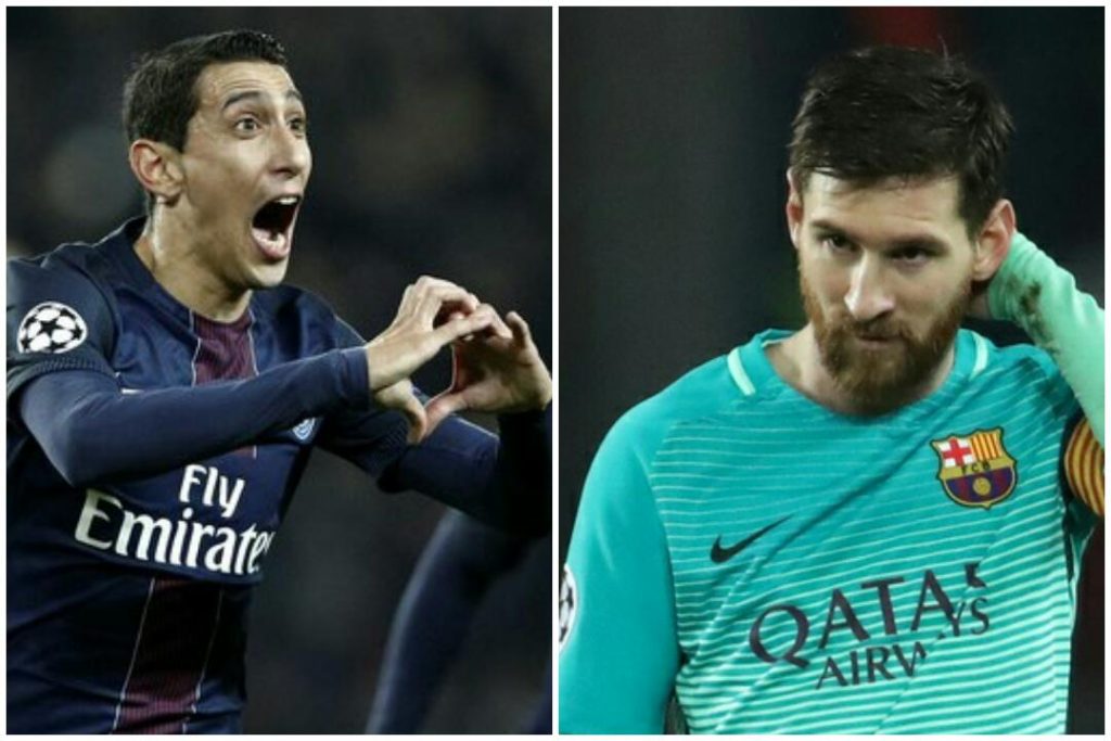 Messi di maria Psg Barcelona 3-0