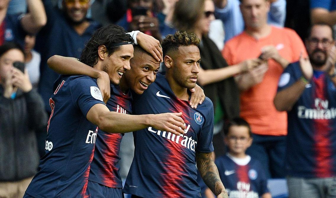 three mbappe neymar cavani